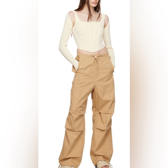 DION LEE Brown Elasticized Trouser - Picture 8 of 8